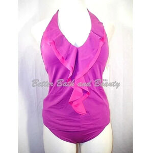 Tropical Escape Halter Tankini Swim‎ Suit 10/12